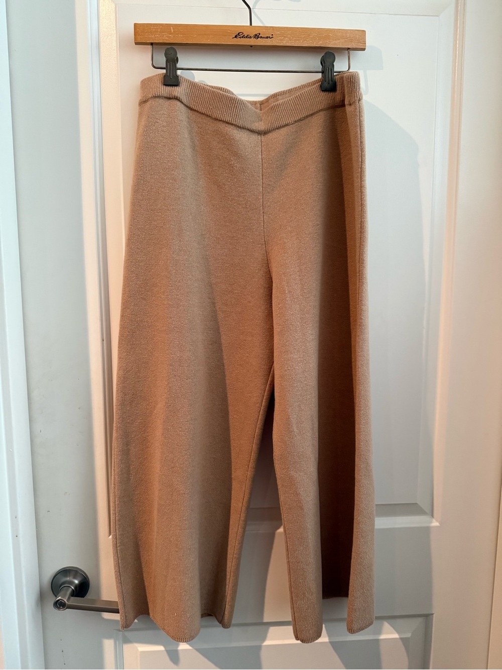 J. Crew Knit Wide-Leg Pants in Tan